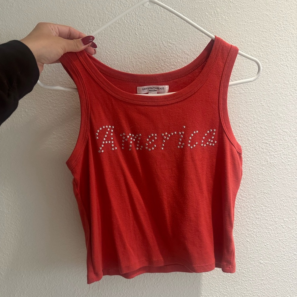 Cute Red America Tank top
